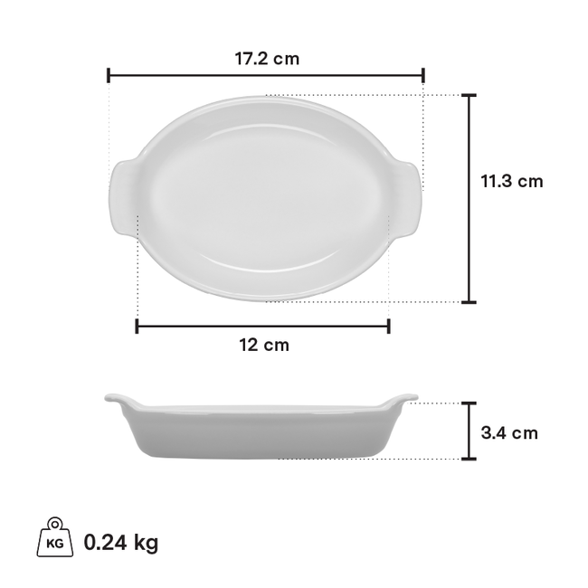 Mini Oval Au Gratin Dishes (Set of 4), view 2